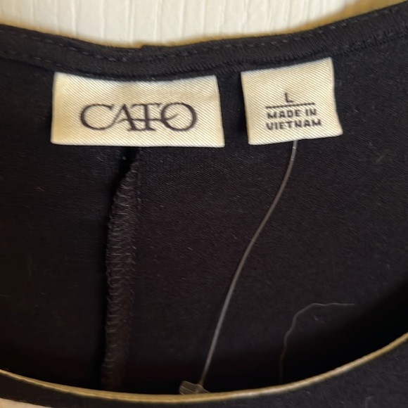 Cato black& white striped sleeveless knee length dress szL - Picture 2 of 3